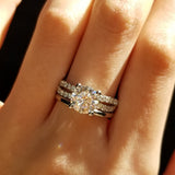 1.30 CT Round Shaped Moissanite Twisted Pave Engagement Ring 9