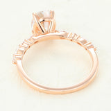 Pave Engagement Ring Featuring 1.33 CT Oval Moissanite 5