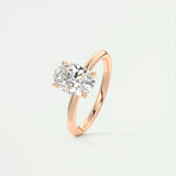 Solitaire Engagement Ring Featuring 1.91 CT Oval Moissanite 20