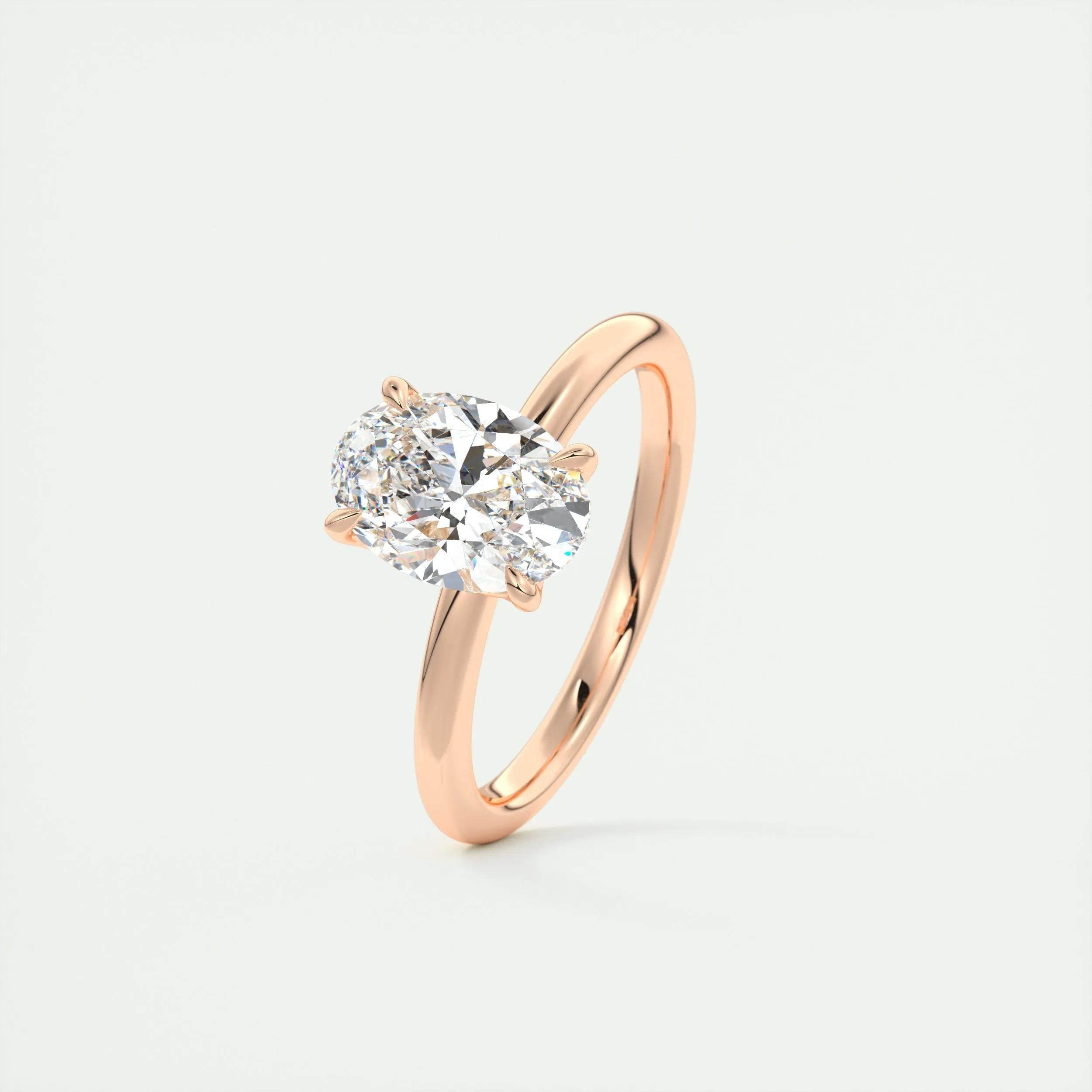Solitaire Engagement Ring Featuring 1.91 CT Oval Moissanite 20