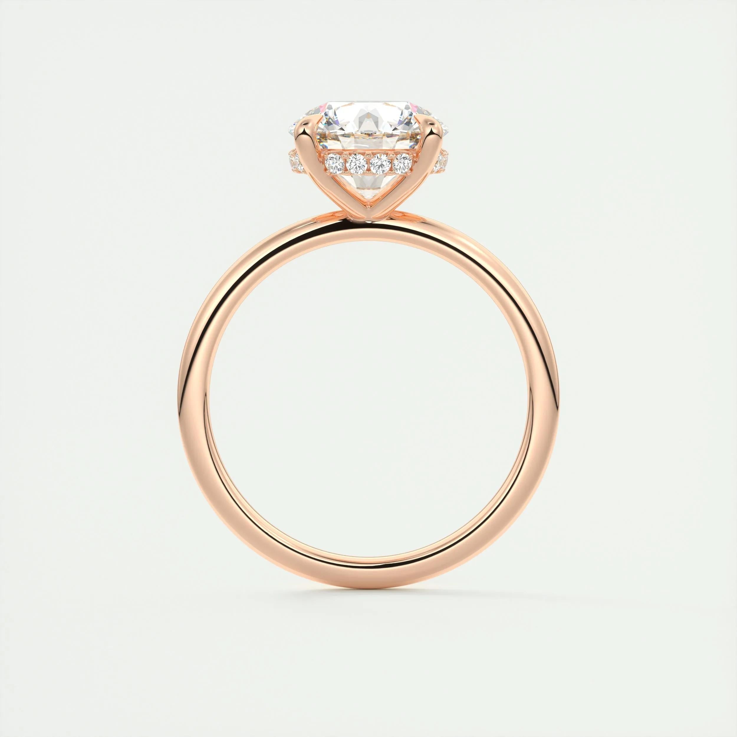 Hidden Halo Engagement Ring Featuring 2.0 CT Round Moissanite 21