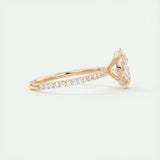 Pave Engagement Ring Featuring 1.91 CT Oval Moissanite 17