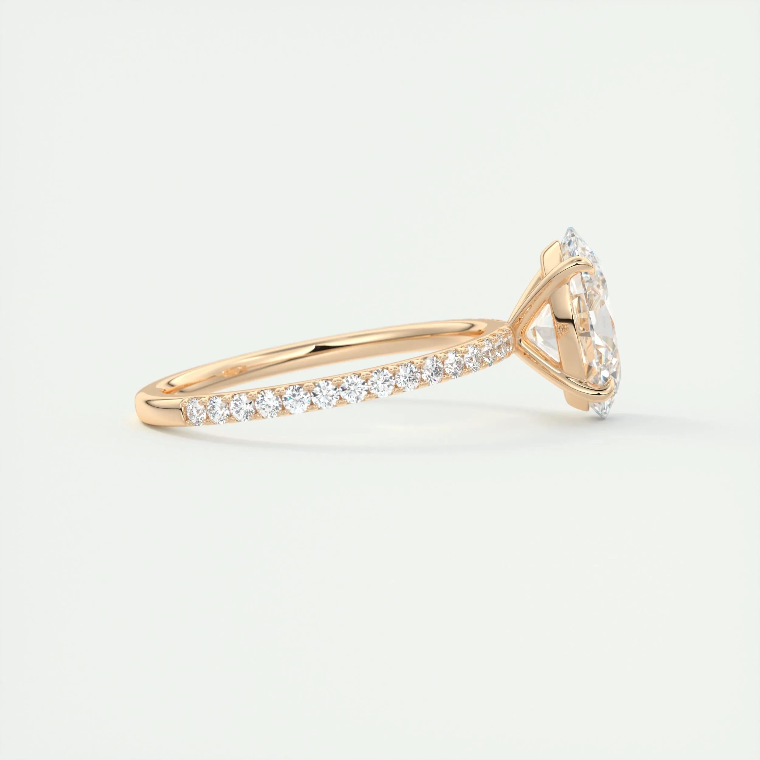 Pave Engagement Ring Featuring 1.91 CT Oval Moissanite 17