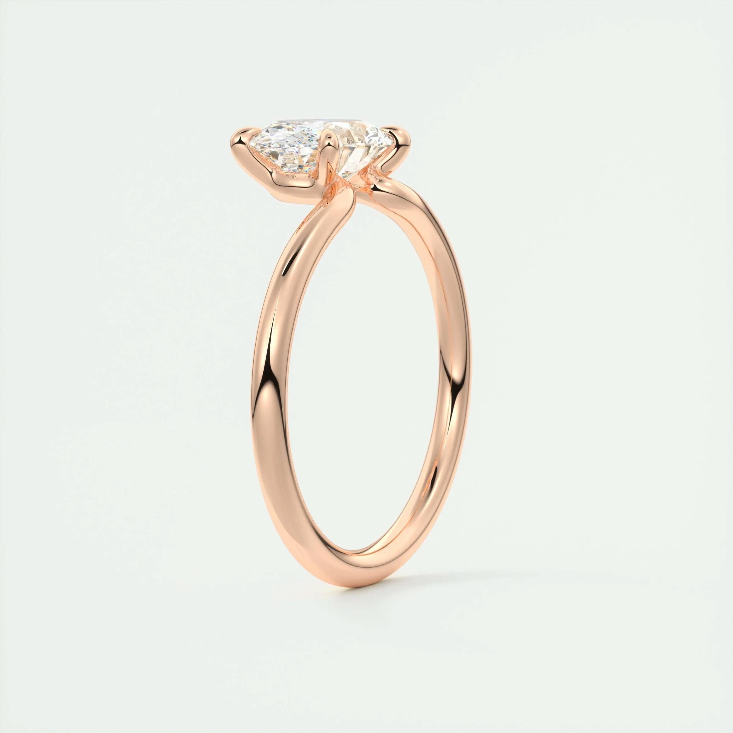 Solitaire Bezel Engagement Ring Featuring 1.91 CT Oval Moissanite 20