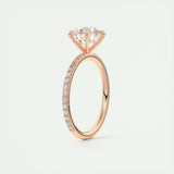 Pave Engagement Ring Featuring 2.0 CT Round Moissanite 20