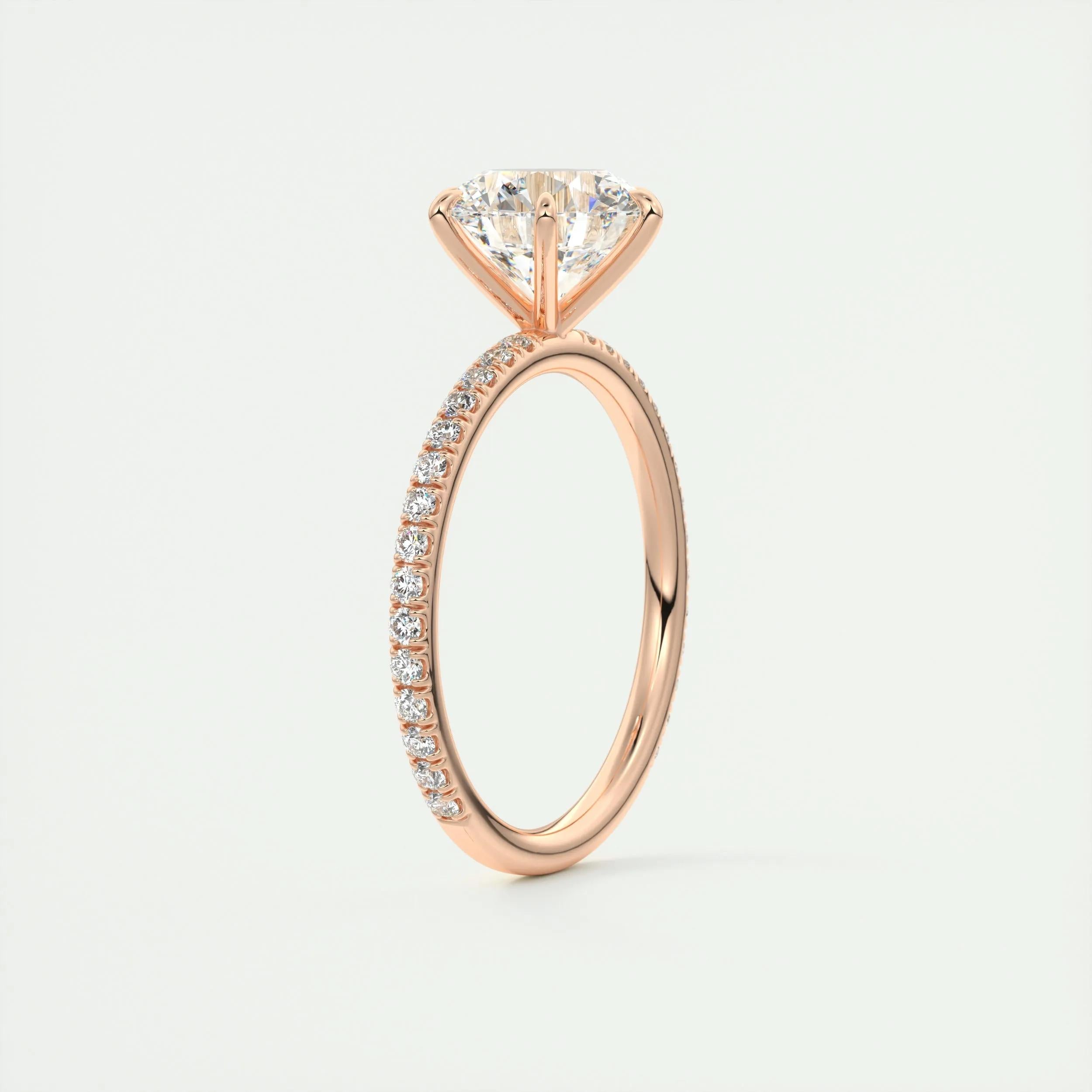 Pave Engagement Ring Featuring 2.0 CT Round Moissanite 20