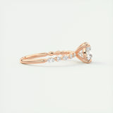 Pave Engagement Ring Featuring 2.0 CT Cushion Moissanite 16