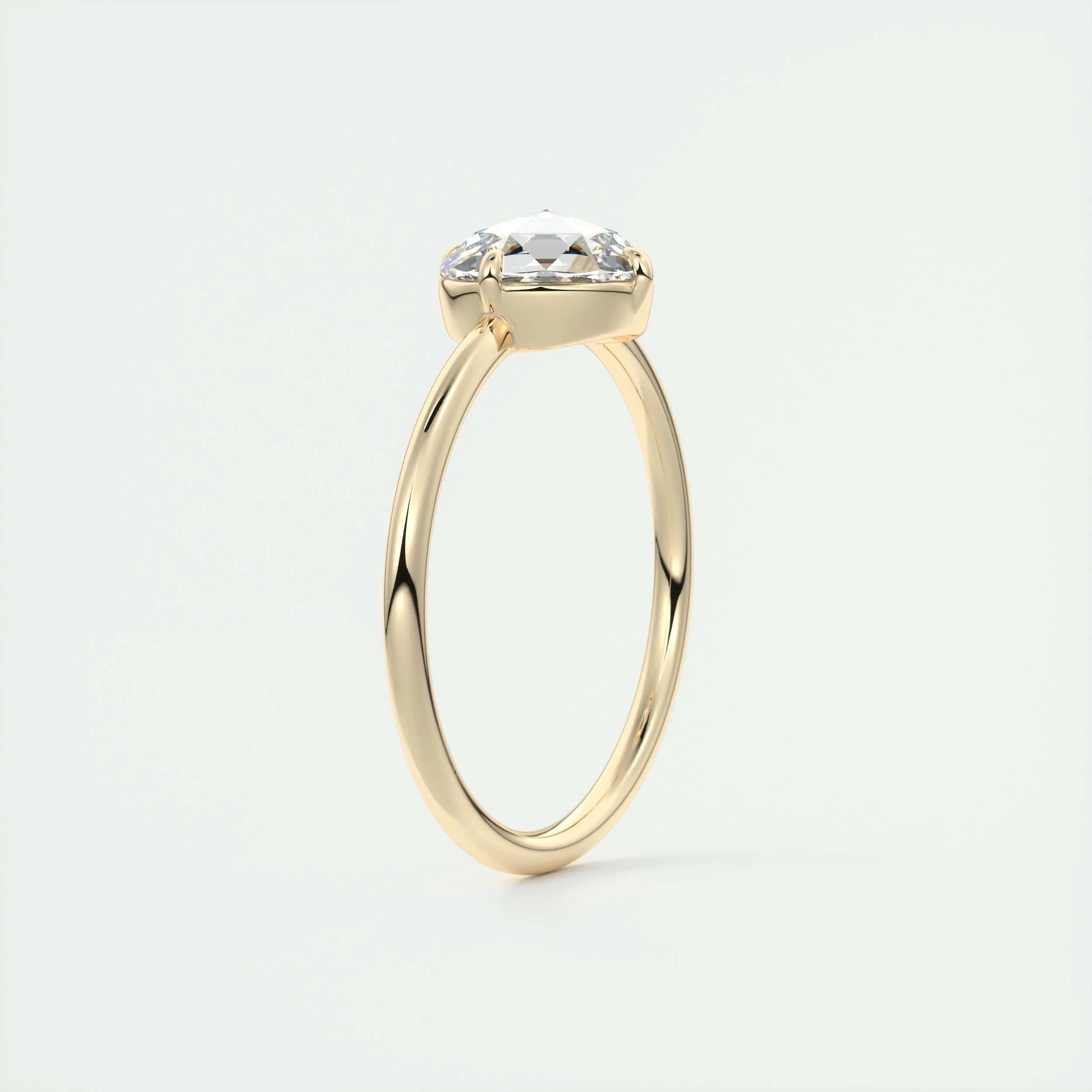 Solitaire Engagement Ring Featuring 1.19 CT Round Moissanite 19
