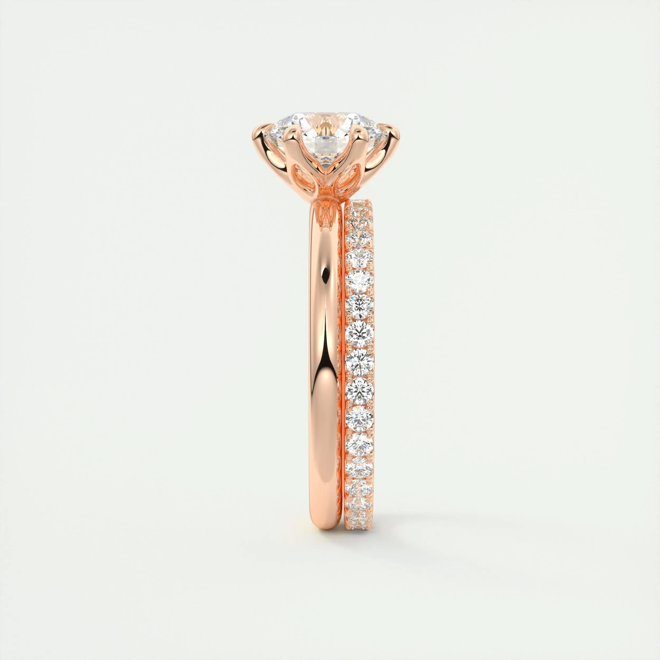 Solitaire Bezel Engagement Ring Featuring 1.35 CT Round Moissanite 18