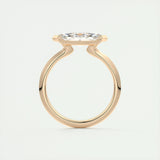 Solitaire Bezel Engagement Ring Featuring 1.98 CT Marquise Moissanite 21