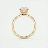 Pave Engagement Ring Featuring 2.15 CT Cushion Moissanite 21