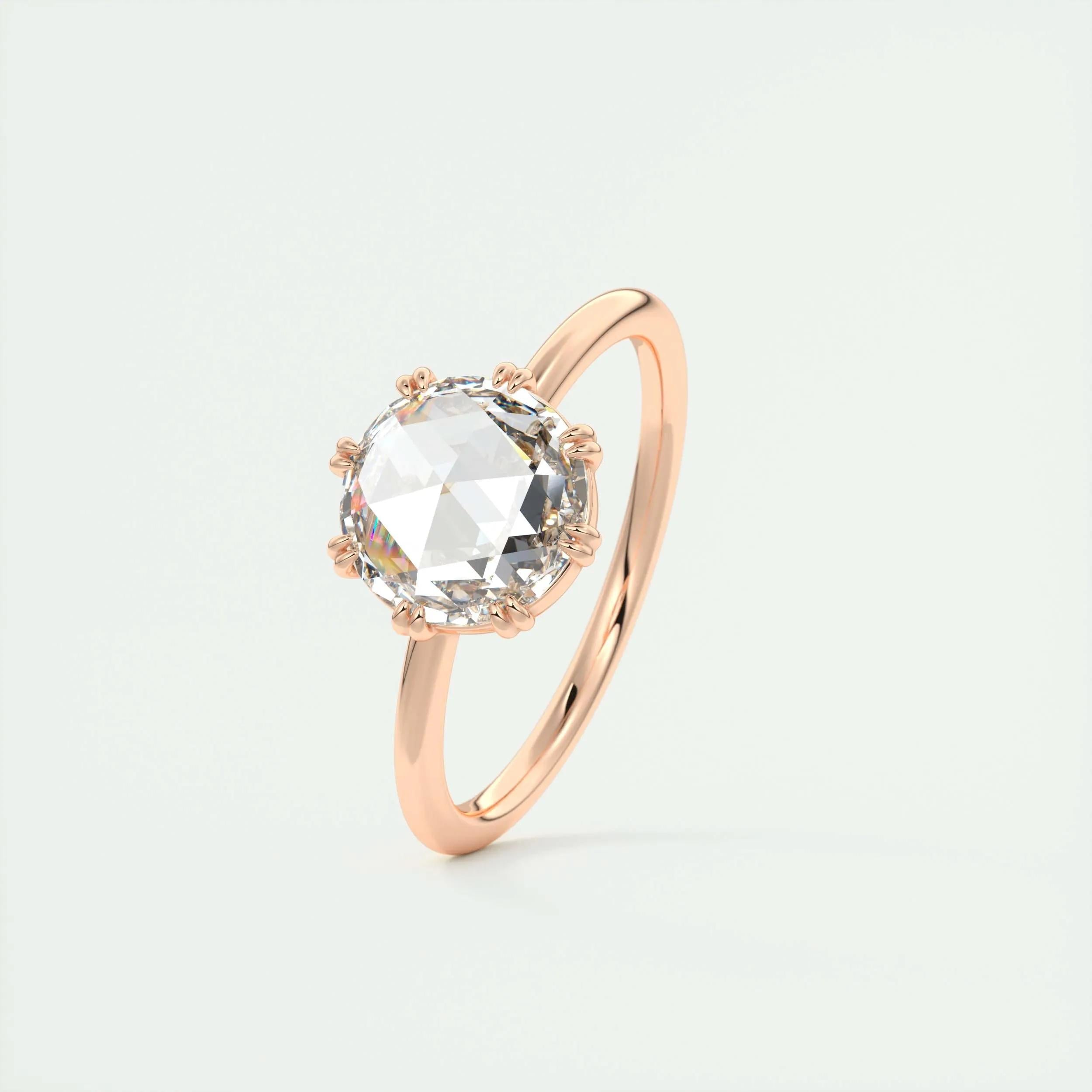 Solitaire Engagement Ring Featuring 1.35 CT Round Moissanite 19