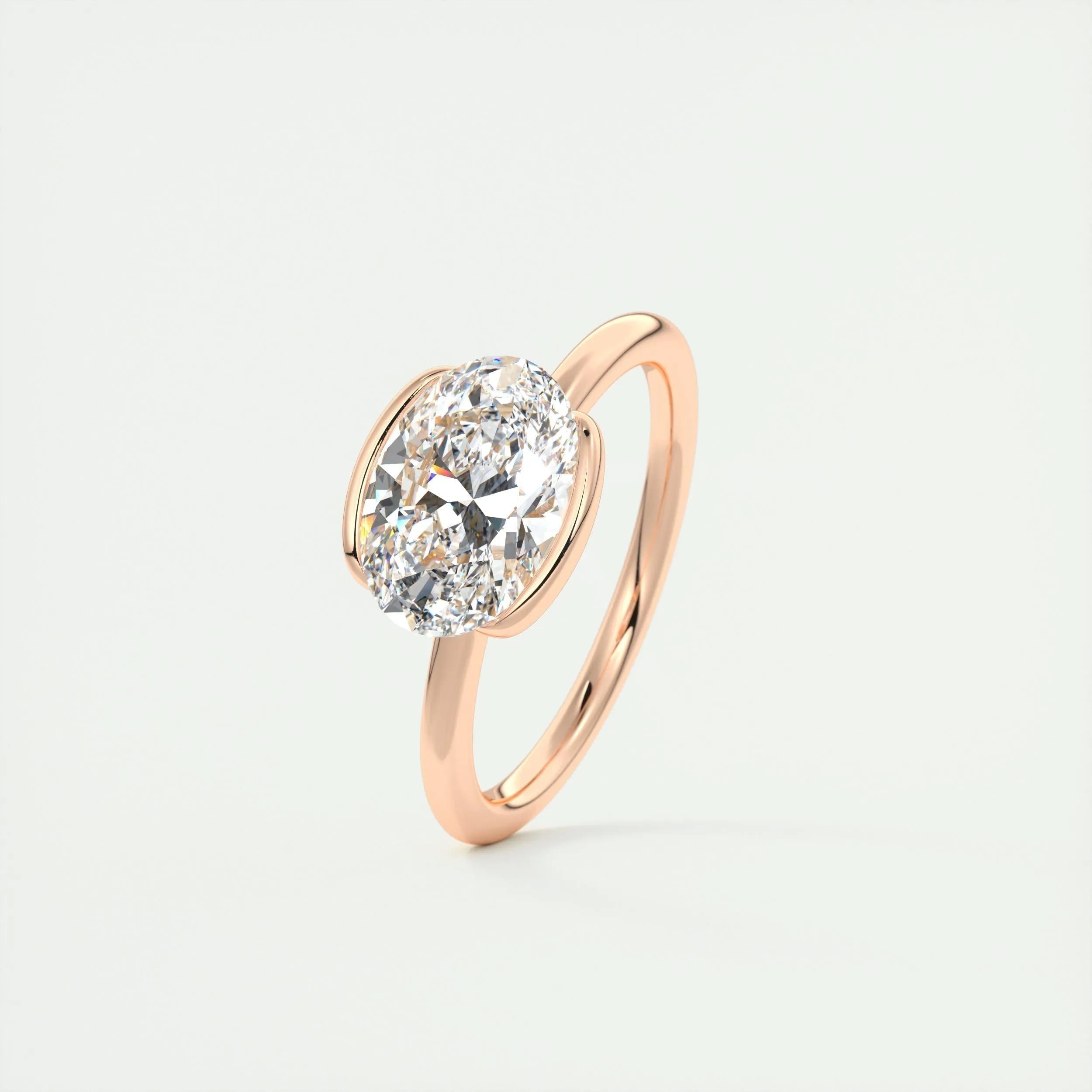 Solitaire Engagement Ring Featuring 1.91 CT Oval Moissanite 19
