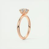 Solitaire Bezel Engagement Ring Featuring 1.35 CT Round Moissanite 20