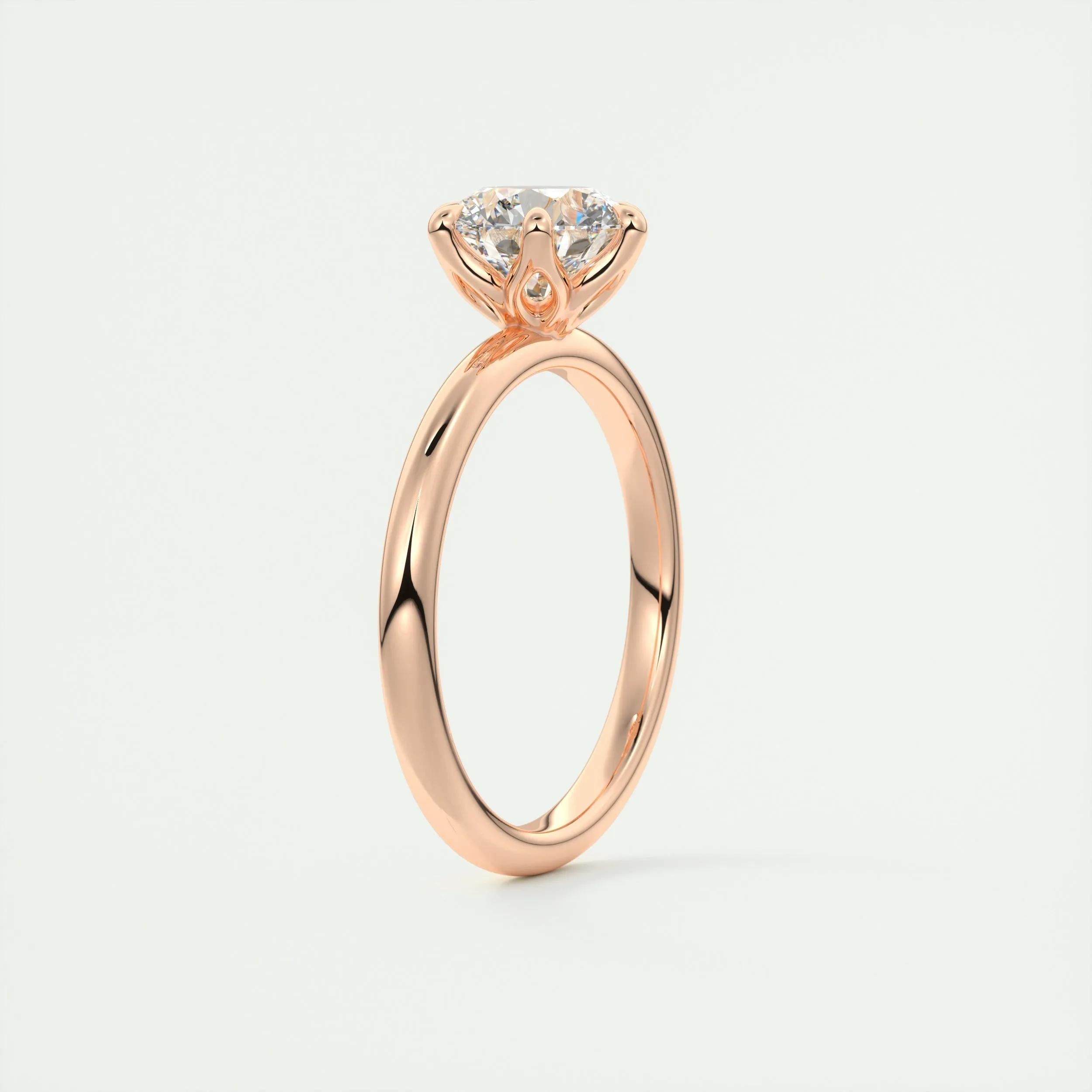 Solitaire Bezel Engagement Ring Featuring 1.35 CT Round Moissanite 20