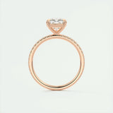 Pave Engagement Ring Featuring 2.15 CT Cushion Moissanite 21