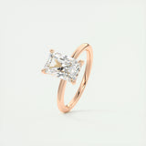 Hidden Halo Engagement Ring Featuring 2.10 CT Radiant Moissanite 18