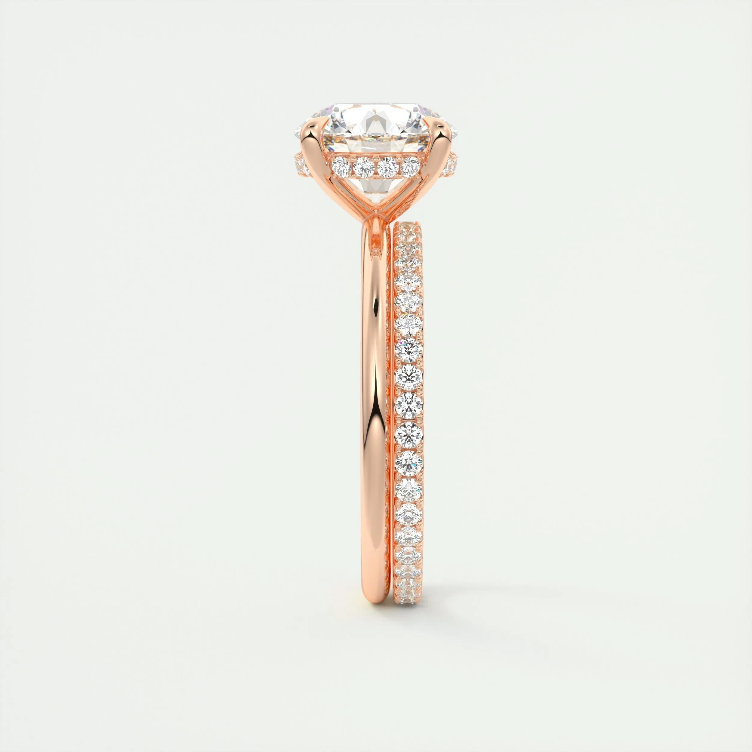 Hidden Halo Engagement Ring Featuring 2.0 CT Round Moissanite 19