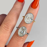 Solitaire Bezel Engagement Ring Featuring 1.91 CT Oval Moissanite 21