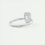 Solitaire Bezel Engagement Ring Featuring 1.91 CT Emerald Moissanite 4