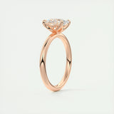 Solitaire Engagement Ring Featuring 1.91 CT Oval Moissanite 21