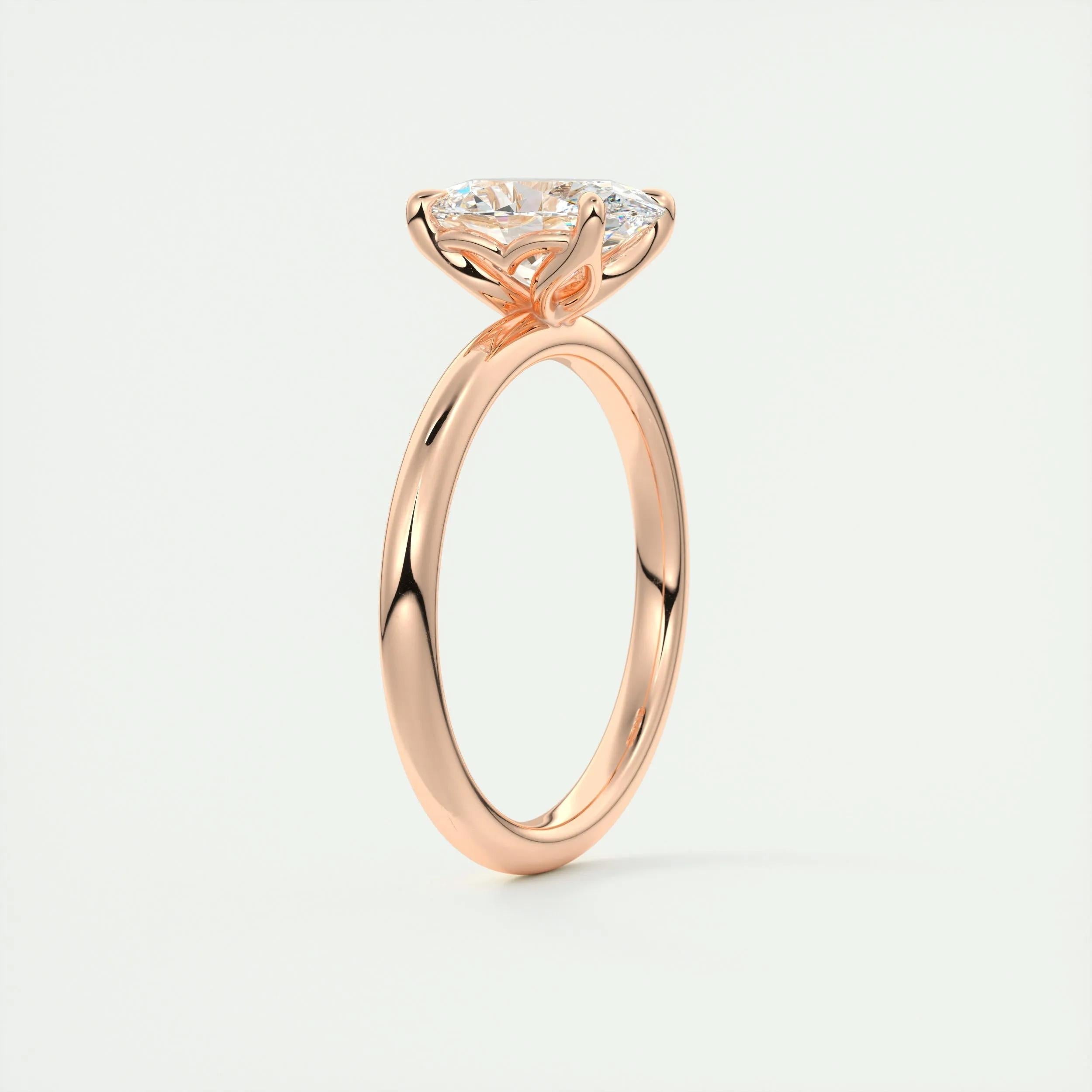 Solitaire Engagement Ring Featuring 1.91 CT Oval Moissanite 21
