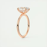 Hidden Halo Engagement Ring Featuring 1.91 CT Oval Moissanite 21