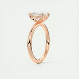 Solitaire Engagement Ring Featuring 1.91 CT Emerald Moissanite 20