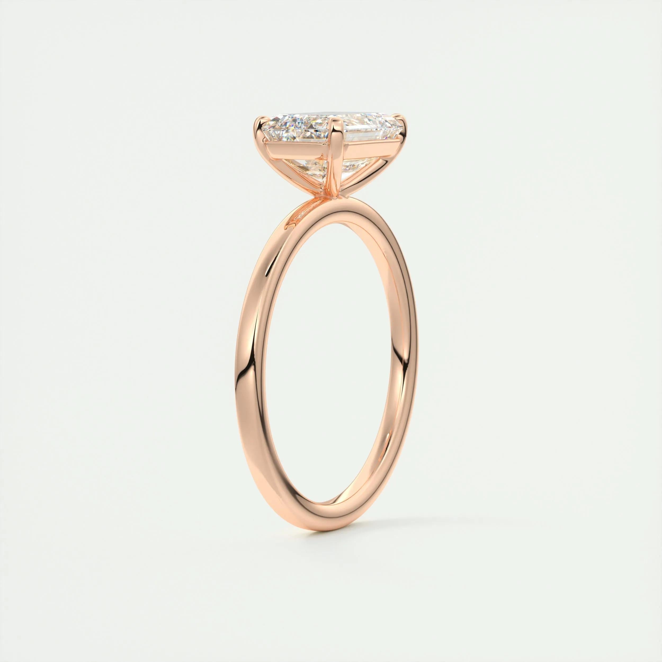 Solitaire Engagement Ring Featuring 1.91 CT Emerald Moissanite 20