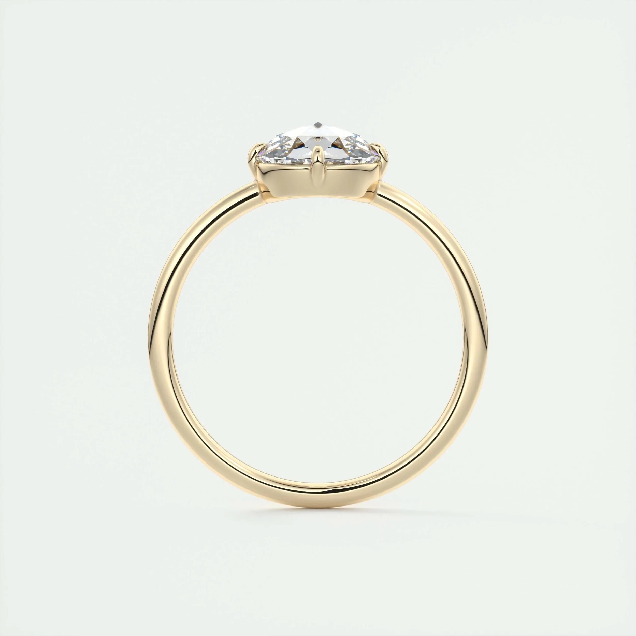Solitaire Engagement Ring Featuring 1.19 CT Round Moissanite 14
