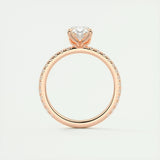 Pave Engagement Ring Featuring 1.91 CT Oval Moissanite 21