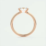 Solitaire Bezel Engagement Ring Featuring 1.91 CT Oval Moissanite 21