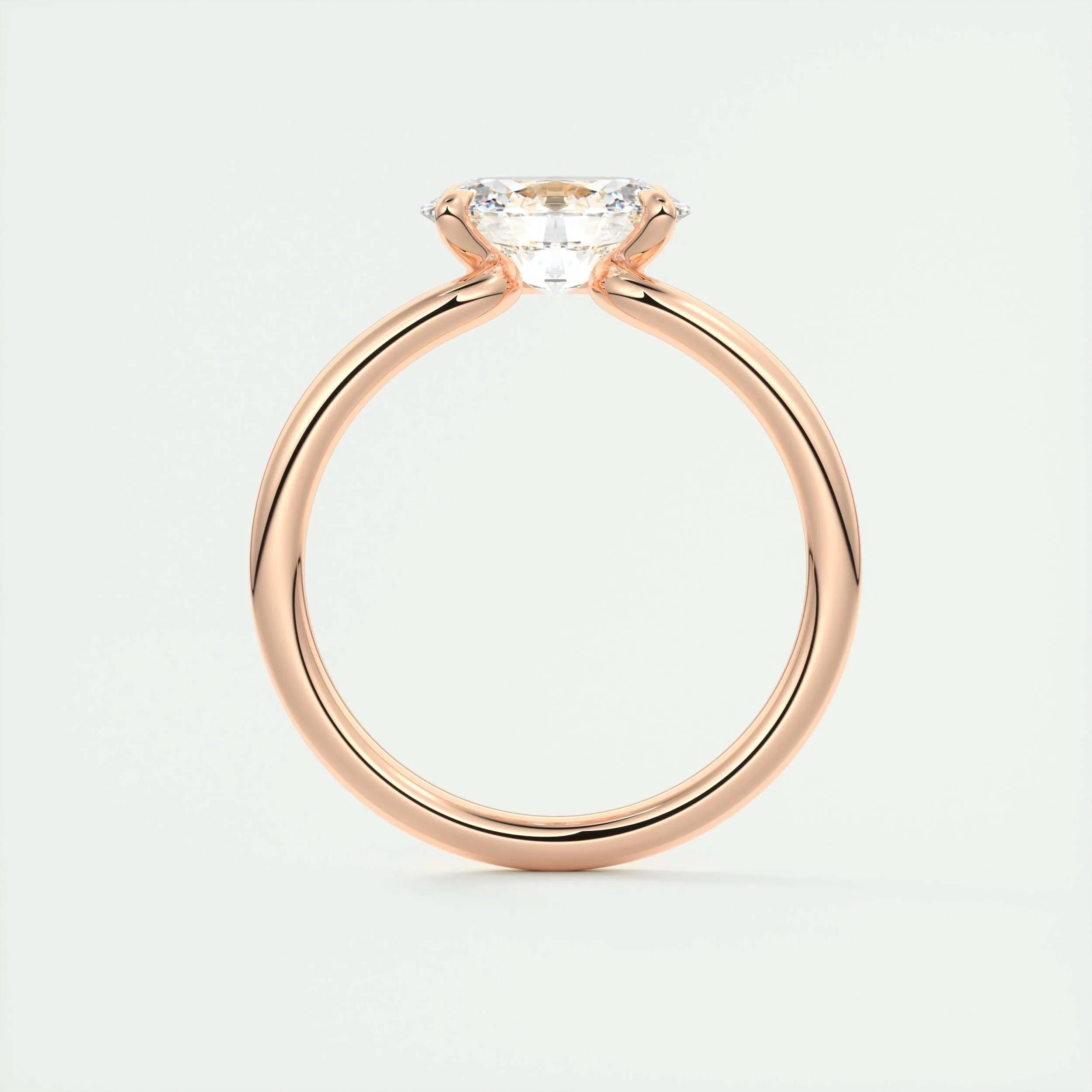 Solitaire Bezel Engagement Ring Featuring 1.91 CT Oval Moissanite 21