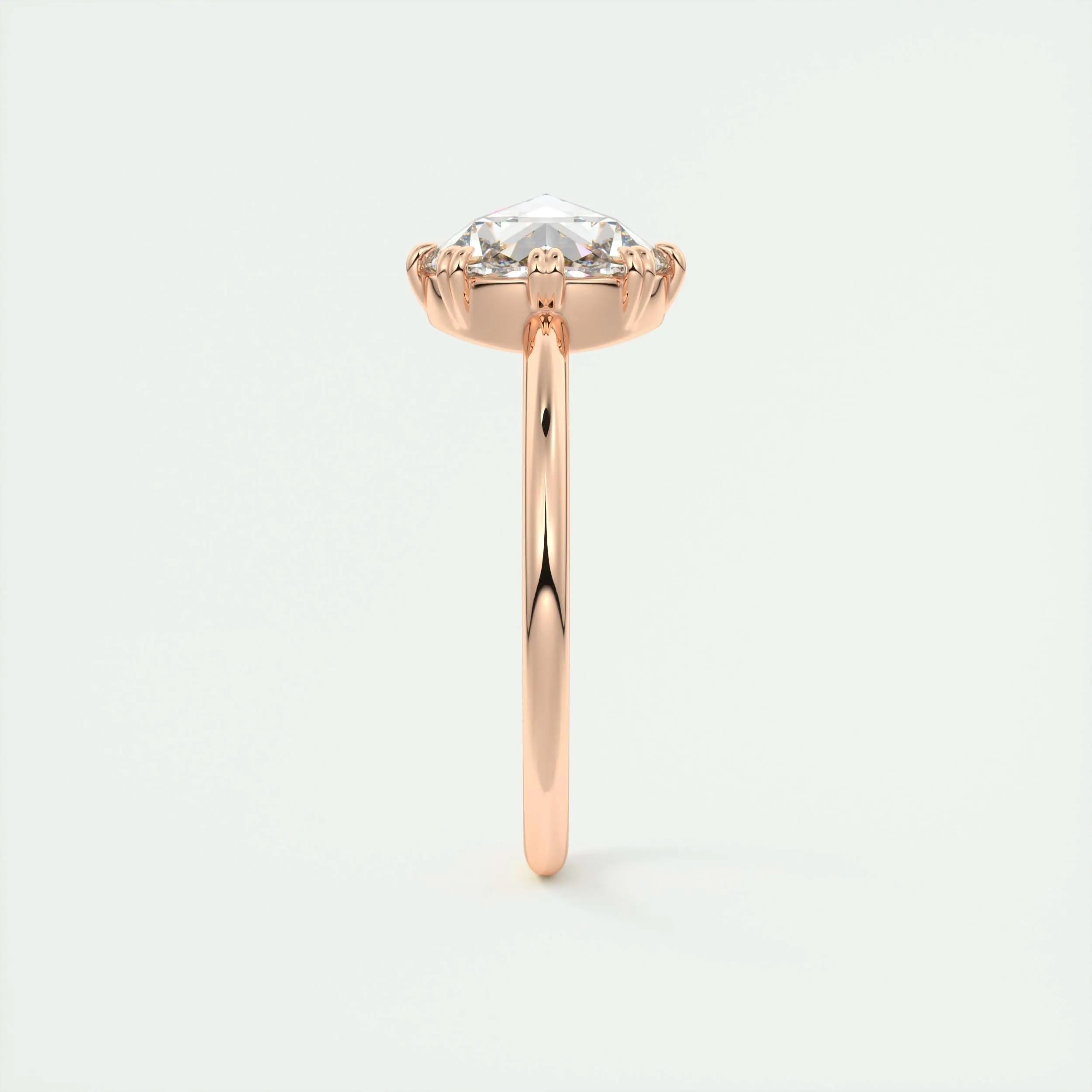 Solitaire Engagement Ring Featuring 1.35 CT Round Moissanite 21