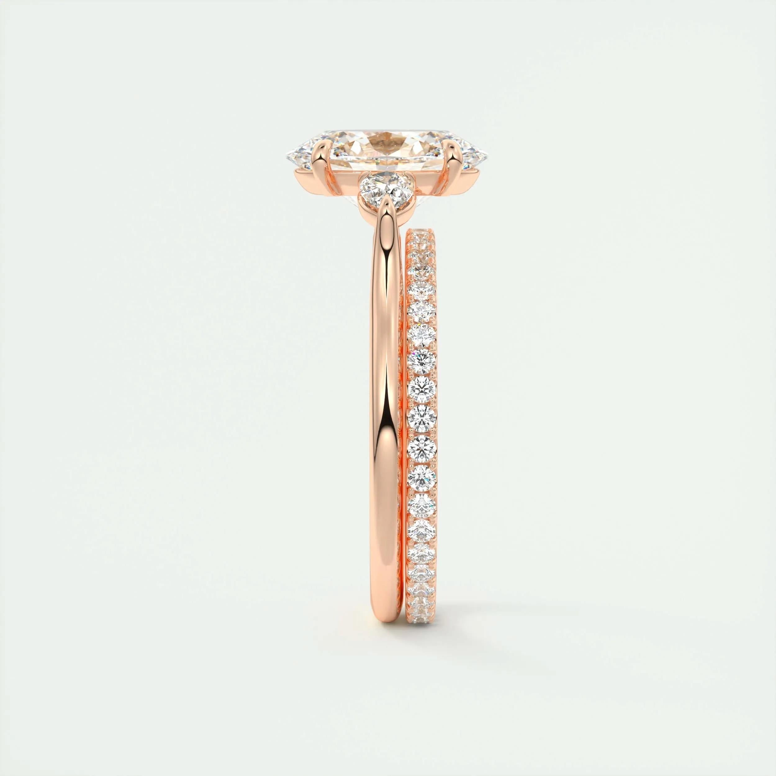 1.91 CT Oval Cut Three Stone Moissanite Engagement Ring 20