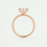 Pave Engagement Ring Featuring 2.0 CT Round Moissanite 21