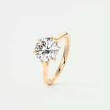 Solitaire Engagement Ring Featuring 1.35 CT Round Moissanite 18