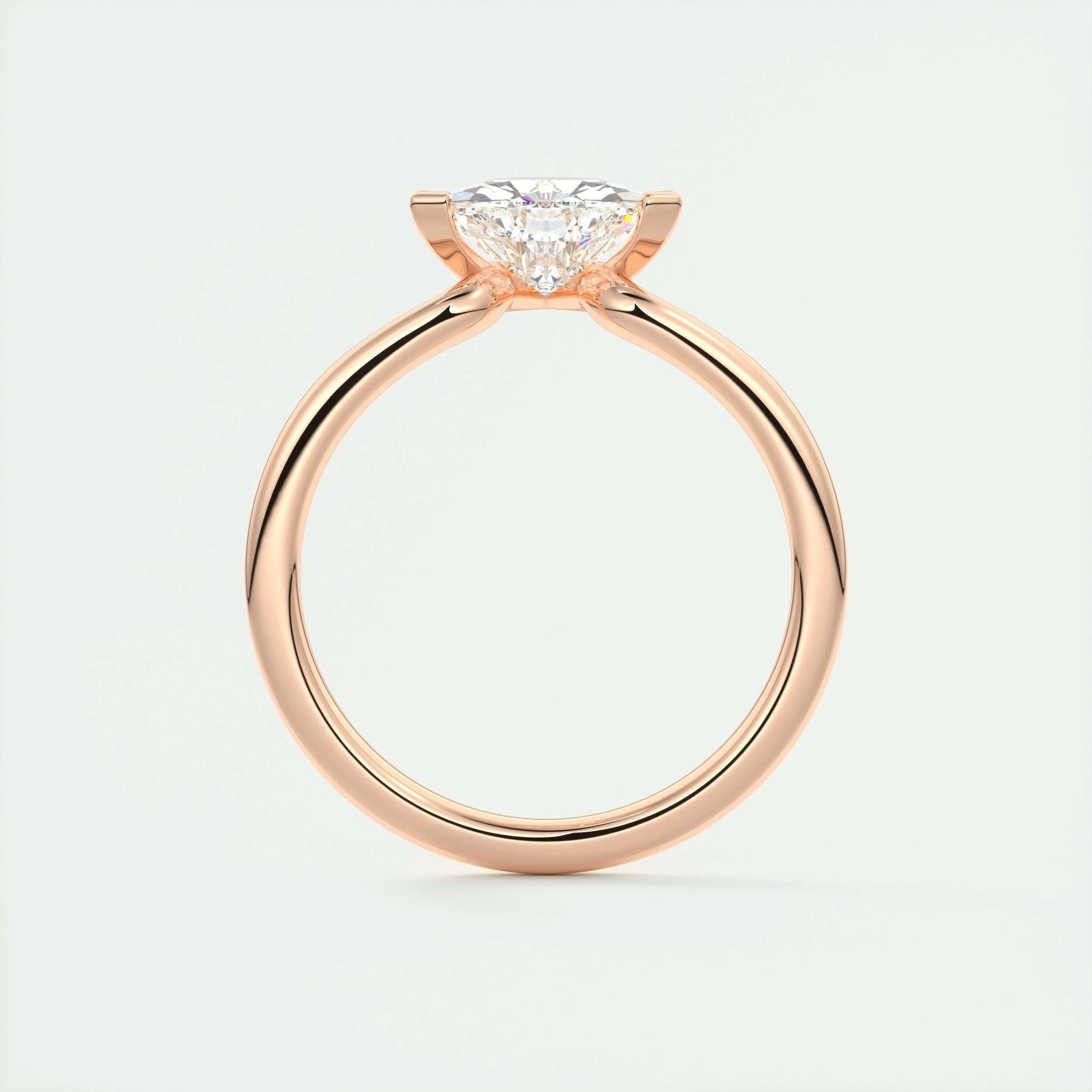 Solitaire Bezel Engagement Ring Featuring 1.44 CT Trillion Moissanite 21