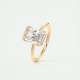 Solitaire Bezel Engagement Ring Featuring 2.10 CT Radiant Moissanite 19