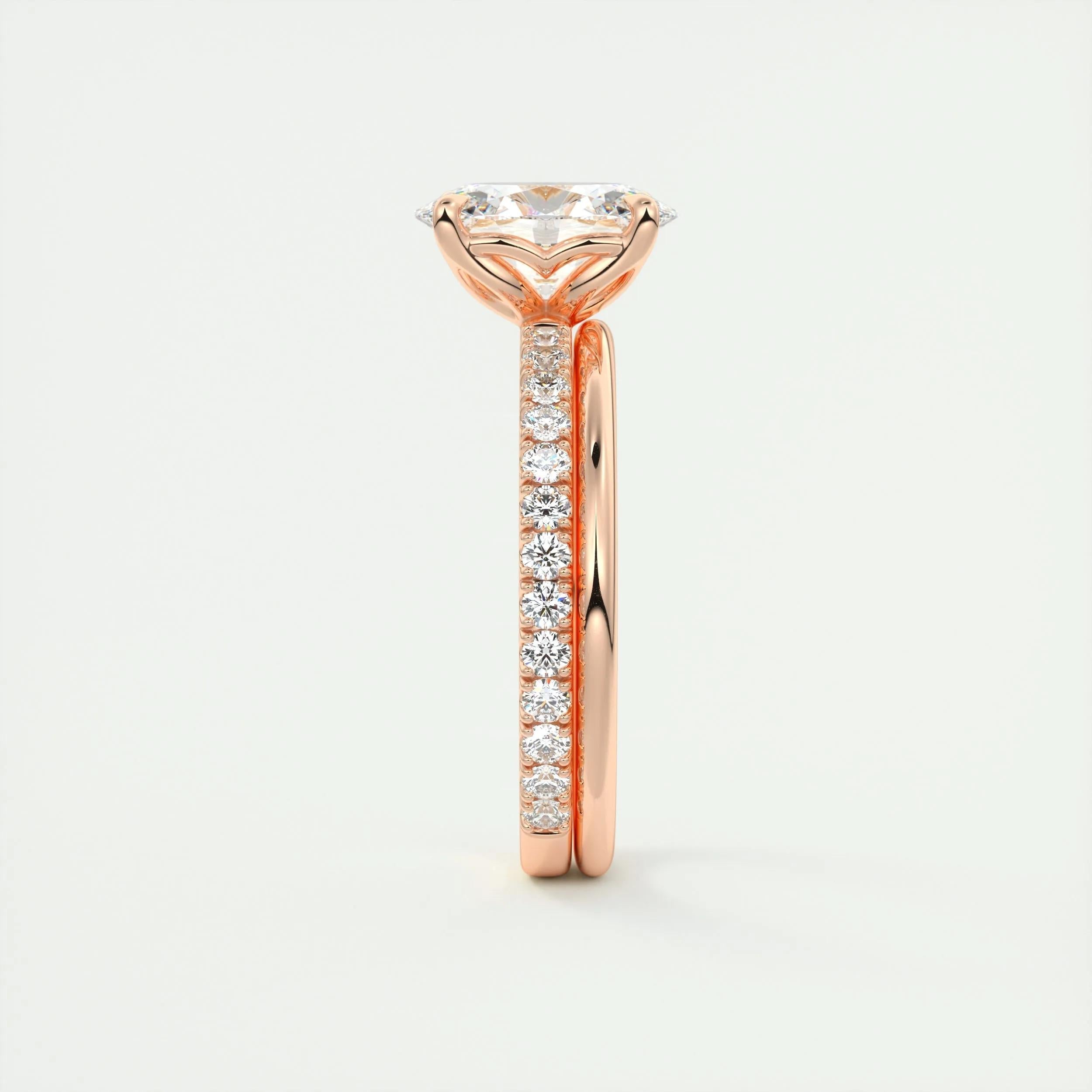 Pave Engagement Ring Featuring 1.91 CT Oval Moissanite 19