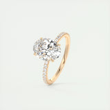 Pave Engagement Ring Featuring 1.91 CT Oval Moissanite 19