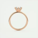 Solitaire Bezel Engagement Ring Featuring 1.35 CT Round Moissanite 21