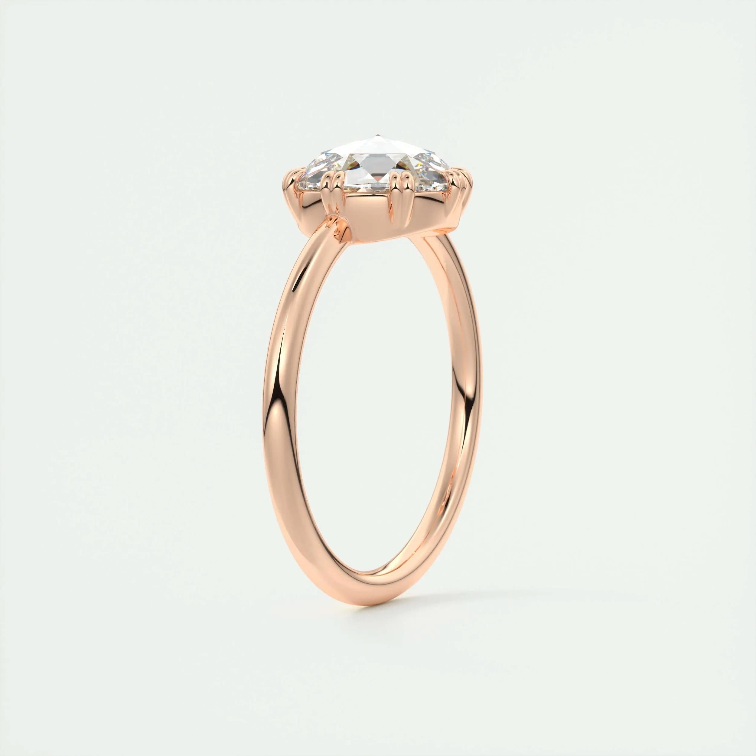 Solitaire Engagement Ring Featuring 1.35 CT Round Moissanite 20