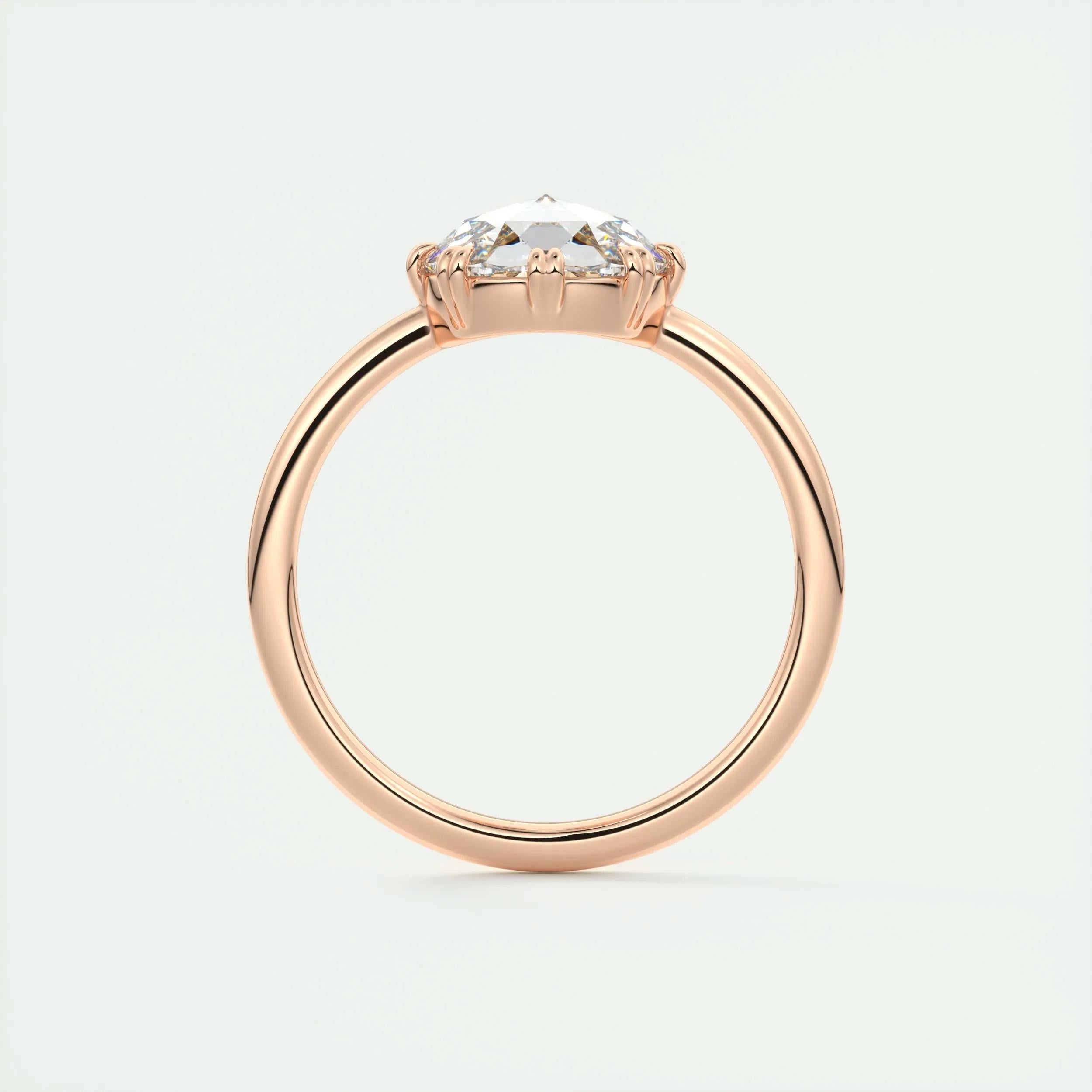 Solitaire Engagement Ring Featuring 1.35 CT Round Moissanite 22