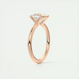 Solitaire Bezel Engagement Ring Featuring 2.15 CT Cushion Moissanite 21