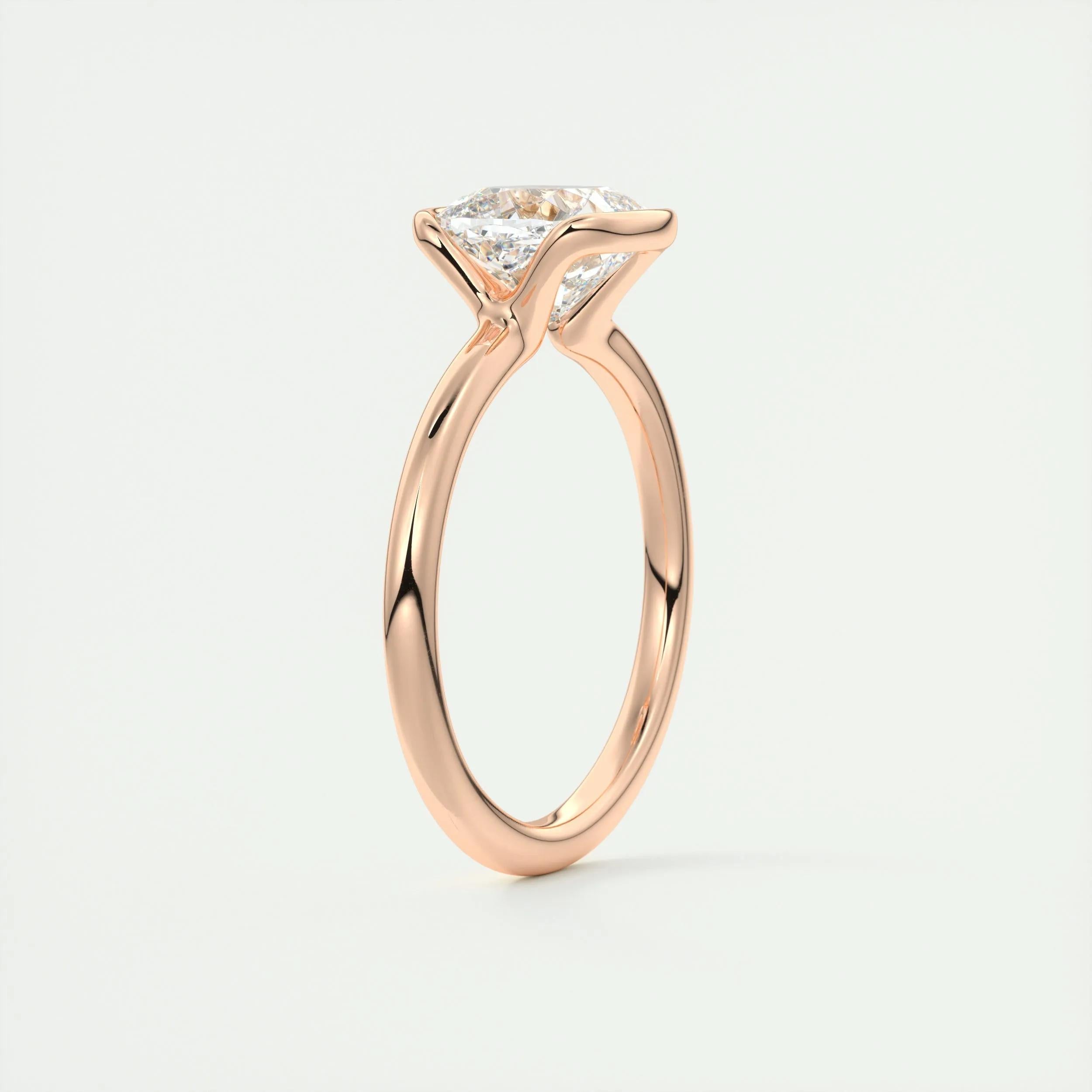 Solitaire Bezel Engagement Ring Featuring 2.15 CT Cushion Moissanite 21