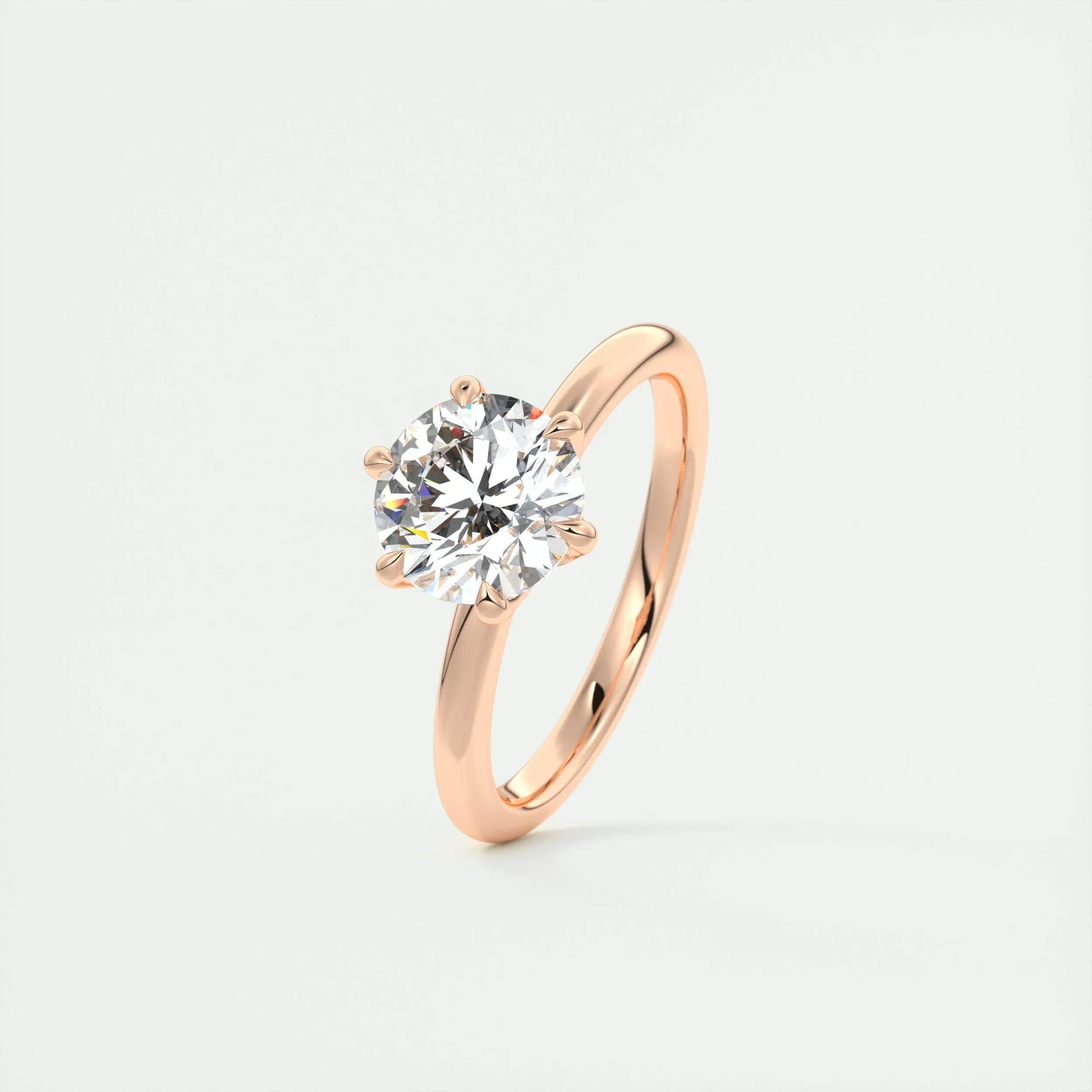 Solitaire Bezel Engagement Ring Featuring 1.35 CT Round Moissanite 19