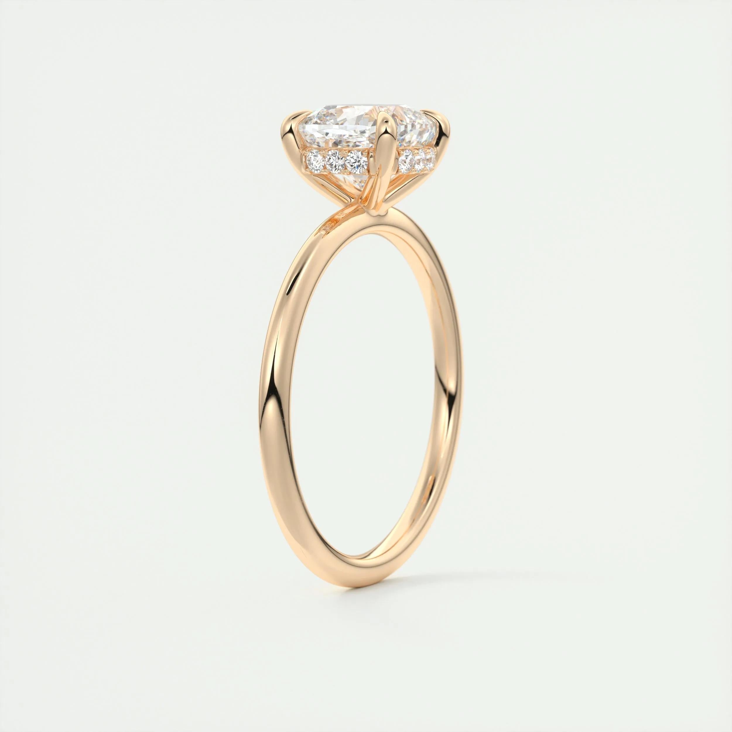 Hidden Halo Engagement Ring Featuring 2.15 CT Cushion Moissanite 20