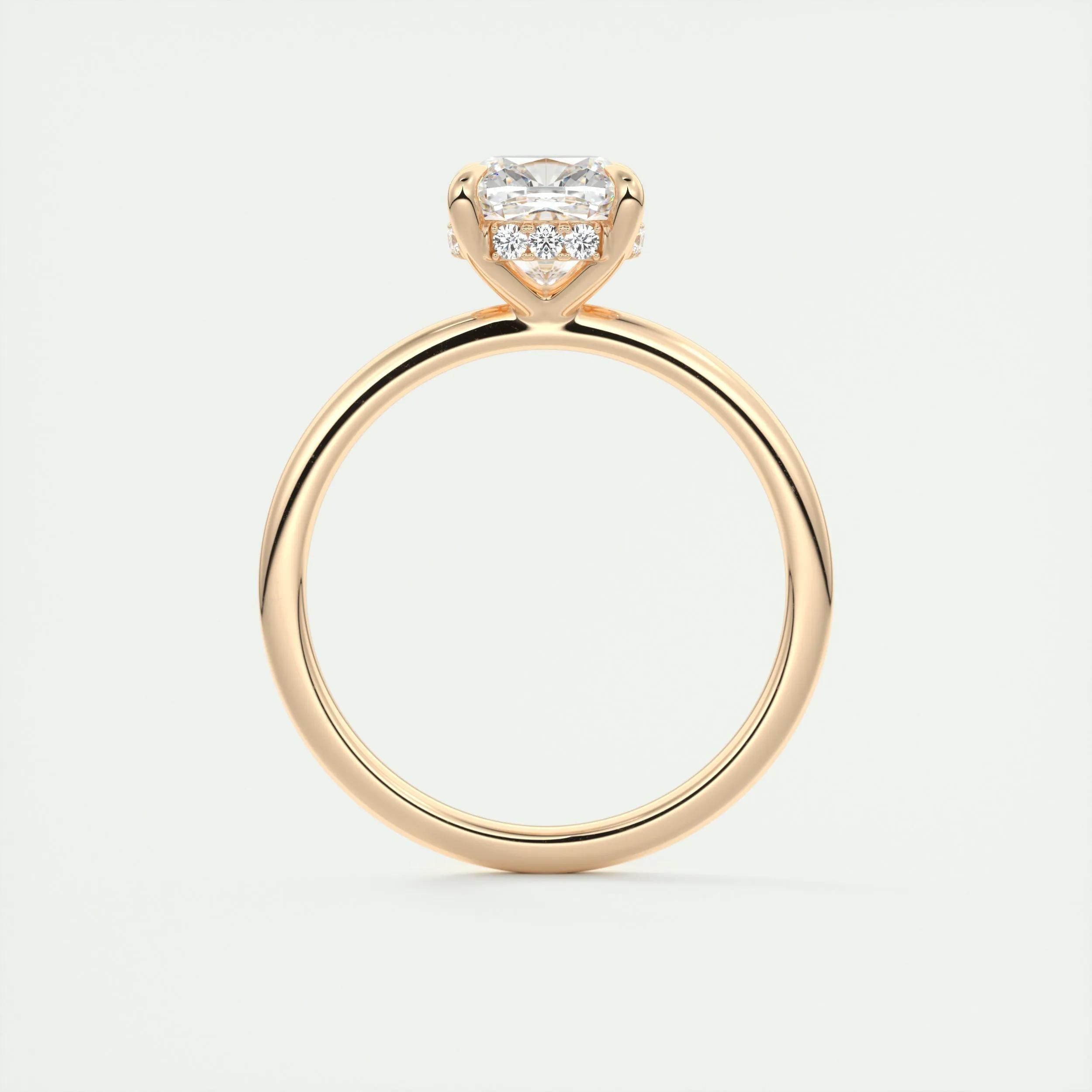 Hidden Halo Engagement Ring Featuring 2.15 CT Cushion Moissanite 21