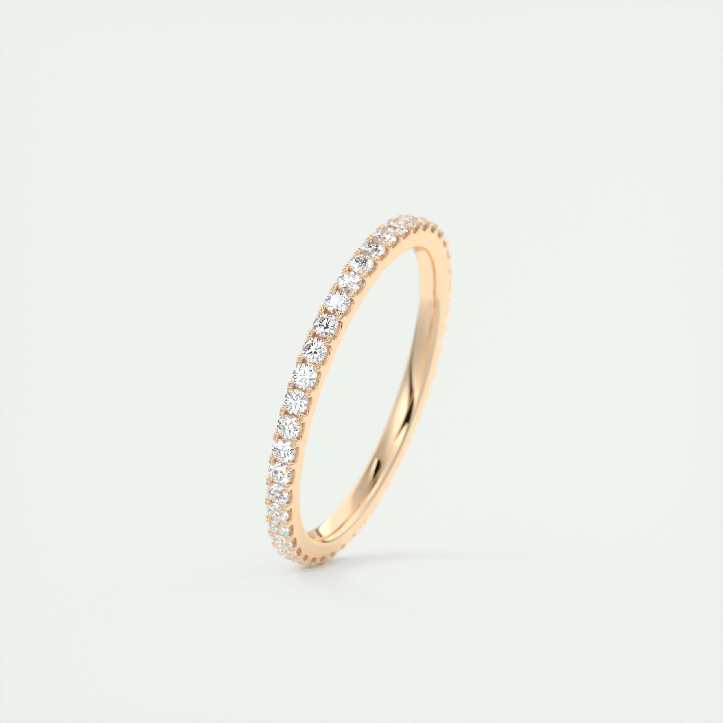 Full Eternity Wedding Band Featuring 0.36 TCW Round Moissanite 10